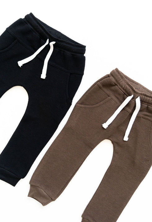 cocoa-waffle-knit-joggers Laree & Co - Sophia's Style-2